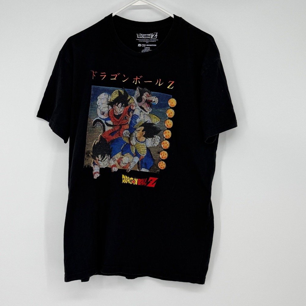 Dragon Ball Z Graphic Tee Black Anime Toei Animation Mens L